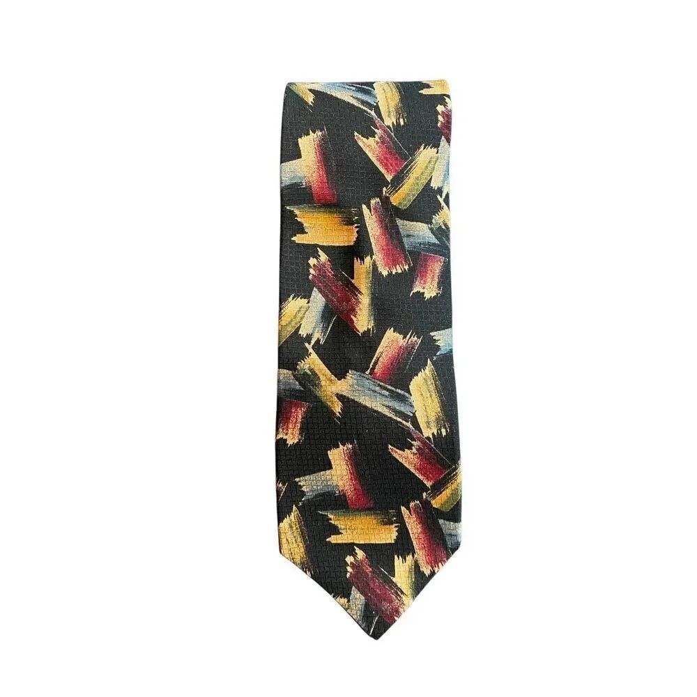 Ferrell Reed vintage men’s abstract 100% silk tie 57
